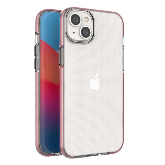 Spring Case case for iPhone 14 Plus silicone case with a frame light pink Spring Case case for iPhone 14 Plus silicone case with a frame light pink