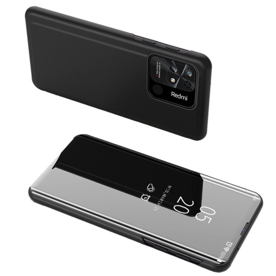 Clear View Case cover for Xiaomi Redmi 10C cover with a flap black Clear View Case cover for Xiaomi Redmi 10C cover with a flap black