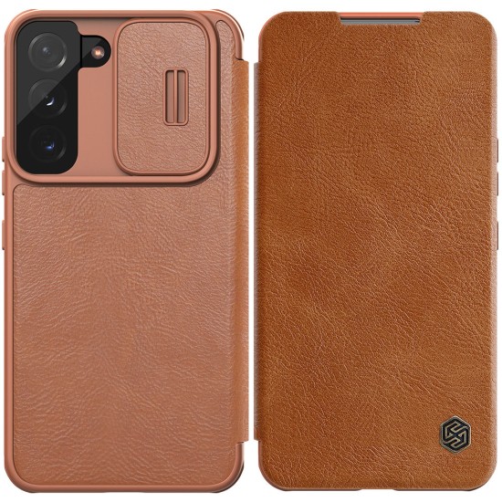 Nillkin Qin Leather Pro Case Case for Samsung Galaxy S22+ (S22 Plus) Camera Protector Holster Cover Flip Case Brown Nillkin Qin Leather Pro Case Case for Samsung Galaxy S22+ (S22 Plus) Camera Protector Holster Cover Flip Case Brown