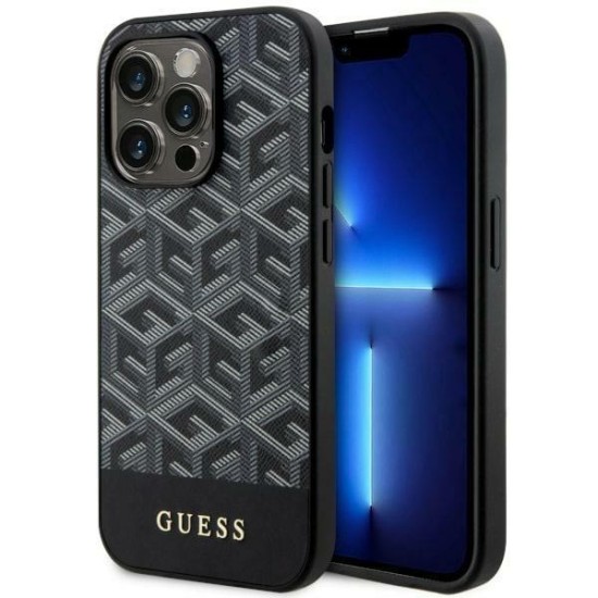 Guess GUHMP14XHGCFSEK iPhone 14 Pro Max 6.7" black/black hardcase GCube Stripes MagSafe Guess GUHMP14XHGCFSEK iPhone 14 Pro Max 6.7" black/black hardcase GCube Stripes MagSafe