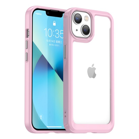 Outer Space Case iPhone 14 Plus hard cover with a gel frame pink Outer Space Case iPhone 14 Plus hard cover with a gel frame pink