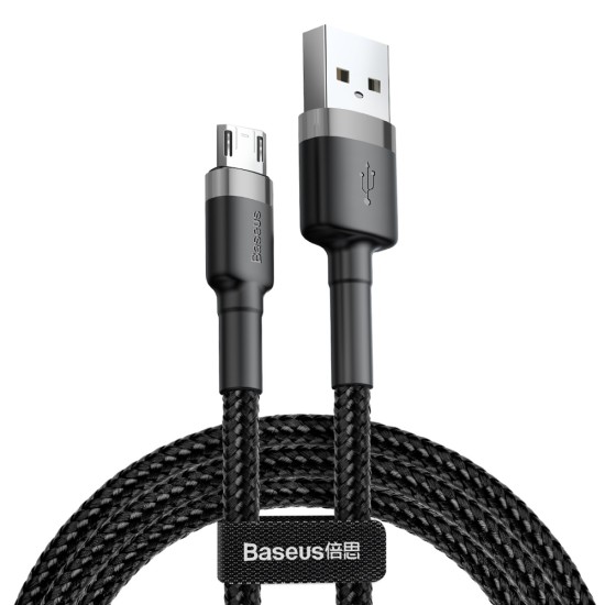 Baseus Cafule Cable CAMKLF-AG1 USB-A / micro USB 2.4A 0.5 m - black-gray Baseus Cafule Cable CAMKLF-AG1 USB-A / micro USB 2.4A 0.5 m - black-gray