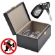 Signal blocking chest Radio blocking Faraday Box for car keys smartphone black Signal blocking chest Radio blocking Faraday Box for car keys smartphone black