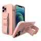 Rope case Gel case with a chain lanyard bag iPhone 11 Pro Max pink lanyard Rope case Gel case with a chain lanyard bag iPhone 11 Pro Max pink lanyard
