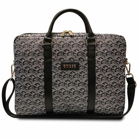 Guess GCube Stripes bag for a 16" laptop - black Guess GCube Stripes bag for a 16" laptop - black