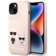 Karl Lagerfeld KLHMP14MSSKCI iPhone 14 Plus 6.7 "hardcase light pink / light pink Silicone Karl & Choupette Magsafe Karl Lagerfeld KLHMP14MSSKCI iPhone 14 Plus 6.7 "hardcase light pink / light pink Silicone Karl & Choupette Magsafe