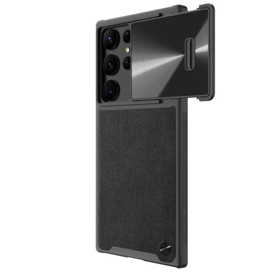 Nillkin CamShield Leather S Case for Samsung Galaxy S23 Ultra cover with camera cover black