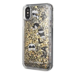 Karl Lagerfeld KLHCPXROGO iPhone X/Xs czarno-złoty/black & gold hard case Glitter Karl Lagerfeld KLHCPXROGO iPhone X/Xs czarno-złoty/black & gold hard case Glitter