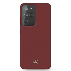 Mercedes Silicone Line Case for Samsung Galaxy S21 Ultra - Red
