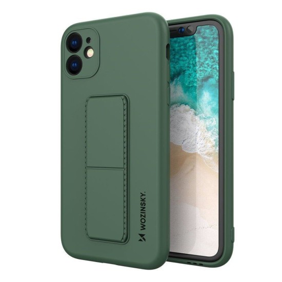Wozinsky Kickstand Case iPhone 12 Pro Max Silicone Case with Stand Dark Green Wozinsky Kickstand Case iPhone 12 Pro Max Silicone Case with Stand Dark Green
