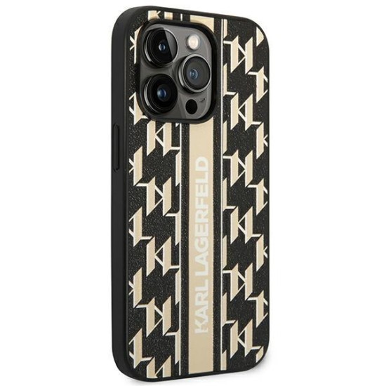 Karl Lagerfeld KLHCP14XPGKLSKW iPhone 14 Pro Max 6,7 "hardcase brown / brown Monogram Stripe