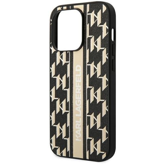 Karl Lagerfeld KLHCP14XPGKLSKW iPhone 14 Pro Max 6,7 "hardcase brown / brown Monogram Stripe