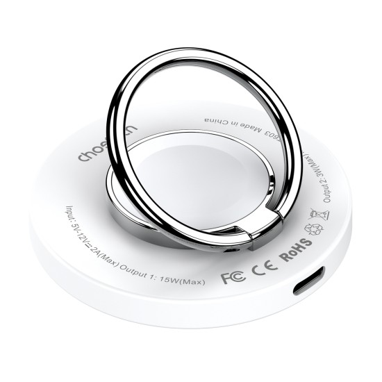 MagSafe Choetech T603-F inductive charger with holder - white MagSafe Choetech T603-F inductive charger with holder - white