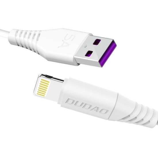 Dudao USB / Lightning 3A 1m white cable (L2L 1m white) Dudao USB / Lightning 3A 1m white cable (L2L 1m white)