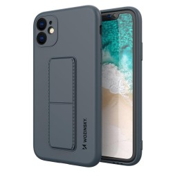 Wozinsky Kickstand Case silicone case with stand Samsung Galaxy A22 4G blue