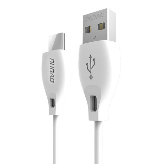 Dudao cable USB Type C 2.1A 1m white (L4T 1m white) Dudao cable USB Type C 2.1A 1m white (L4T 1m white)