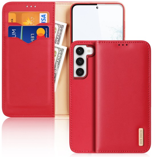 Dux Ducis Hivo case Samsung Galaxy S23+ flip cover wallet stand RFID blocking red Dux Ducis Hivo case Samsung Galaxy S23+ flip cover wallet stand RFID blocking red