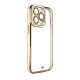 Fashion Case Case for Samsung Galaxy A12 5G Gold Frame Gel Cover White Fashion Case Case for Samsung Galaxy A12 5G Gold Frame Gel Cover White