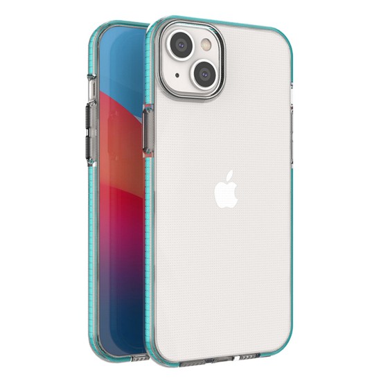 Spring Case case for iPhone 14 Plus silicone cover with frame light blue Spring Case case for iPhone 14 Plus silicone cover with frame light blue