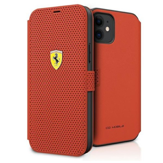 Ferrari FESPEFLBKP12SRE iPhone 12 mini 5.4" red/red book On Track Perforated Ferrari FESPEFLBKP12SRE iPhone 12 mini 5.4" red/red book On Track Perforated