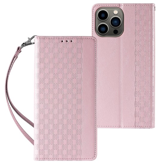 Magnet Strap Case Case for iPhone 14 Pro Flip Wallet Mini Lanyard Stand Pink Magnet Strap Case Case for iPhone 14 Pro Flip Wallet Mini Lanyard Stand Pink