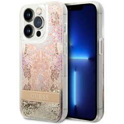 Guess GUHCP14LLFLSD iPhone 14 Pro 6.1" gold/gold hardcase Paisley Liquid Glitter
