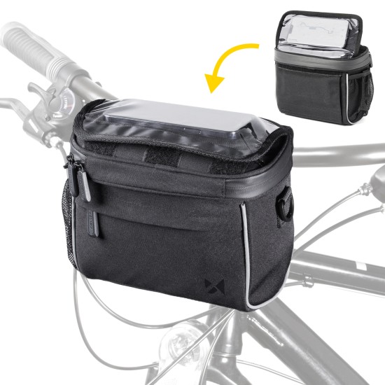 Wozinsky Handlebar Bag Bike Shoulder Bag Black (WBHBB-01) Wozinsky Handlebar Bag Bike Shoulder Bag Black (WBHBB-01)