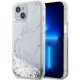 Guess Liquid Glitter Marble case for iPhone 14 - white Guess Liquid Glitter Marble case for iPhone 14 - white