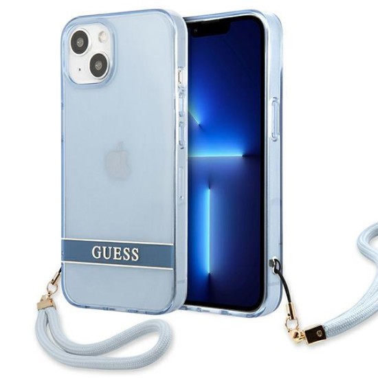 Guess GUHCP13MHTSGSB iPhone 13 6.1 "blue / blue hardcase Translucent Stap Guess GUHCP13MHTSGSB iPhone 13 6.1 "blue / blue hardcase Translucent Stap