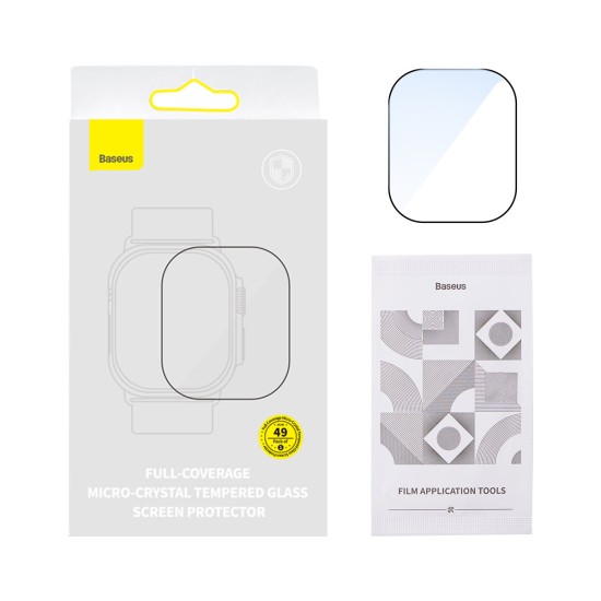 Baseus tempered glass for Apple Watch Ultra 49mm transparent + cleaning kit Baseus tempered glass for Apple Watch Ultra 49mm transparent + cleaning kit