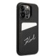 Karl Lagerfeld KLHCP14LCSSK iPhone 14 Pro 6.1" hardcase black/black Signature Logo Cardslot Karl Lagerfeld KLHCP14LCSSK iPhone 14 Pro 6.1" hardcase black/black Signature Logo Cardslot