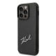 Karl Lagerfeld KLHCP14LCSSK iPhone 14 Pro 6.1" hardcase black/black Signature Logo Cardslot Karl Lagerfeld KLHCP14LCSSK iPhone 14 Pro 6.1" hardcase black/black Signature Logo Cardslot
