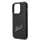 Karl Lagerfeld KLHCP14LCSSK iPhone 14 Pro 6.1" hardcase black/black Signature Logo Cardslot Karl Lagerfeld KLHCP14LCSSK iPhone 14 Pro 6.1" hardcase black/black Signature Logo Cardslot