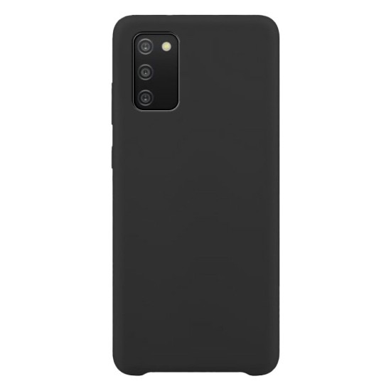 Silicone Case Soft Flexible Rubber Cover for Samsung Galaxy A03s black Silicone Case Soft Flexible Rubber Cover for Samsung Galaxy A03s black