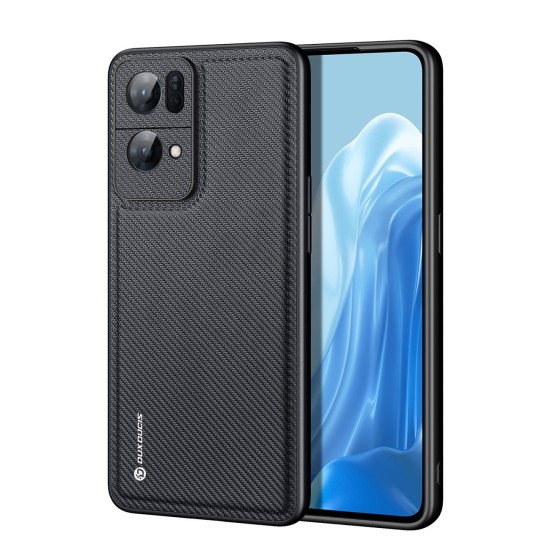 Dux Ducis Fino case cover covered with nylon material Oppo Reno7 Pro 5G black Dux Ducis Fino case cover covered with nylon material Oppo Reno7 Pro 5G black