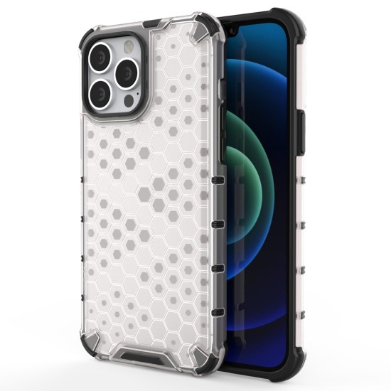 Honeycomb Case armor cover with TPU Bumper for iPhone 13 Pro Max transparent Honeycomb Case armor cover with TPU Bumper for iPhone 13 Pro Max transparent