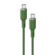 Acefast C2-03-CC USB-C - USB-C PD QC cable 60W 3A 480Mb/s 1.2m - green Acefast C2-03-CC USB-C - USB-C PD QC cable 60W 3A 480Mb/s 1.2m - green