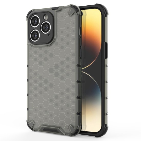 Honeycomb case for iPhone 14 Pro Max armored hybrid cover black Honeycomb case for iPhone 14 Pro Max armored hybrid cover black