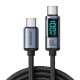Joyroom Prism Series A16 USB-C / USB-C 100W 1.2m Cable with LED Display - Black Joyroom Prism Series A16 USB-C / USB-C 100W 1.2m Cable with LED Display - Black