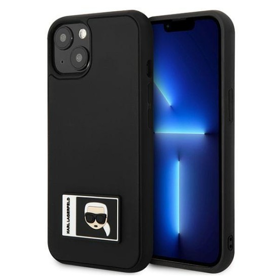 Karl Lagerfeld Ikonik Patch Case for iPhone 13 - Black Karl Lagerfeld Ikonik Patch Case for iPhone 13 - Black