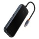 Baseus AcmeJoy HUB 8-Port USB-C to 1xHDMI / 2xUSB-A 3.0 / 1xUSB-A 2.0 / 1xUSB-C PD&Data / 1xRJ45 / 1xSD/TF dark gray Baseus AcmeJoy HUB 8-Port USB-C to 1xHDMI / 2xUSB-A 3.0 / 1xUSB-A 2.0 / 1xUSB-C PD&Data / 1xRJ45 / 1xSD/TF dark gray