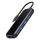 Baseus AcmeJoy HUB 8-Port USB-C to 1xHDMI / 2xUSB-A 3.0 / 1xUSB-A 2.0 / 1xUSB-C PD&Data / 1xRJ45 / 1xSD/TF dark gray Baseus AcmeJoy HUB 8-Port USB-C to 1xHDMI / 2xUSB-A 3.0 / 1xUSB-A 2.0 / 1xUSB-C PD&Data / 1xRJ45 / 1xSD/TF dark gray