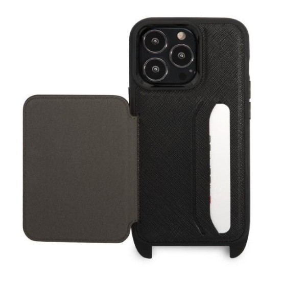 Karl Lagerfeld KLHCP13XSAIPCK iPhone 13 Pro Max 6.7" hardcase black/black Saffiano Metal Ikonik