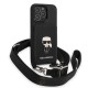 Karl Lagerfeld KLHCP13XSAIPCK iPhone 13 Pro Max 6.7" hardcase black/black Saffiano Metal Ikonik