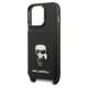 Karl Lagerfeld KLHCP13XSAIPCK iPhone 13 Pro Max 6.7" hardcase black/black Saffiano Metal Ikonik