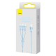 Baseus StarSpeed 3in1 cable USB-A - Micro-USB / Lightning / USB-C 3.5A 1.2m blue