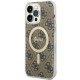 Guess GUHMP14XH4STW iPhone 14 Pro Max 6.7" brown/brown hardcase 4G MagSafe Guess GUHMP14XH4STW iPhone 14 Pro Max 6.7" brown/brown hardcase 4G MagSafe
