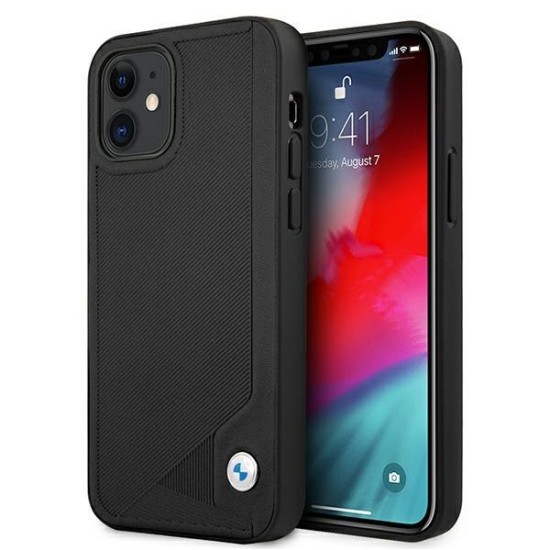 BMW Leather Deboss case for iPhone 12 mini - black BMW Leather Deboss case for iPhone 12 mini - black