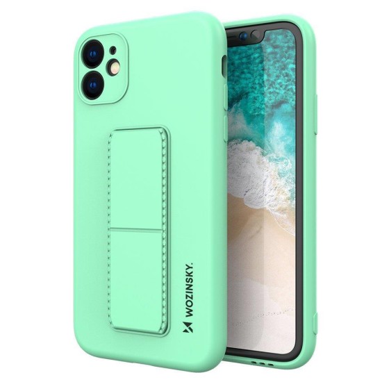 Wozinsky Kickstand Case iPhone 12 mini silicone case with stand mint Wozinsky Kickstand Case iPhone 12 mini silicone case with stand mint