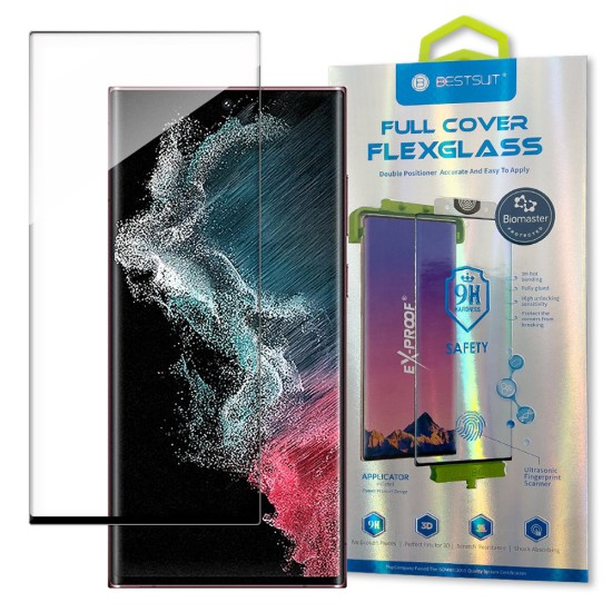 Bestsuit 3D Edge Nano Flexi Glass Glass Film Full Screen Tempered Glass With Frame For Samsung Galaxy S22 Ultra Transparent Bestsuit 3D Edge Nano Flexi Glass Glass Film Full Screen Tempered Glass With Frame For Samsung Galaxy S22 Ultra Transparent